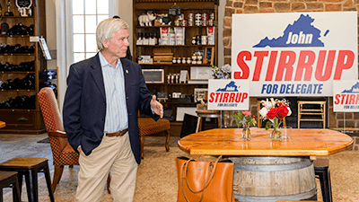 Image of Governor Bob McDonnell at a fund razing event for John Stirrup | John Gervasi PhotoArts Image of Governor Bob McDonnell at a fund razing event for John Stirrup