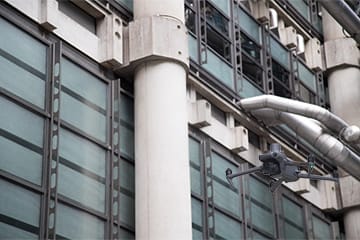 Image of a commercial building being inspected.