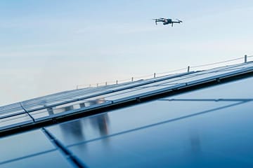 Sample video of solar panel inspection by a drone