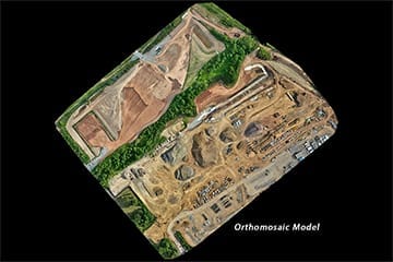 Image of an Orthomosaic 3D model of a construction site