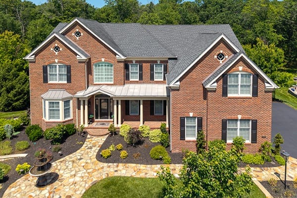 Drone view of a residential home.